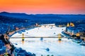 Budapest, Hungary - Chain Bridge, Danube River Royalty Free Stock Photo