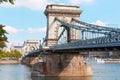 Budapest. Hungary. Chain bridge Royalty Free Stock Photo