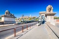 Budapest, Hungary - Chain Bridge Royalty Free Stock Photo