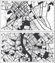 Budapest Hungary and Chisinau Moldova City Map Set