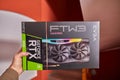 EVGA Geforce RTX 3090 Nvidia GPU box Royalty Free Stock Photo