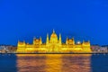 Budapest Hungary, night at Hungarian Parliament Royalty Free Stock Photo