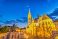 Budapest Hungary, night at Matthias Church Royalty Free Stock Photo