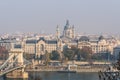 Budapest Hungary, city skyline at St. Stephen`s Basilica