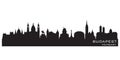 Budapest Hungary city skyline vector silhouette