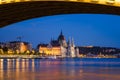 Budapest, Hungary. A classic view of the historic parliament building.