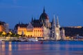 Budapest, Hungary. A classic view of the historic parliament building.