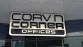 Budapest, Hungary - 2016.07.18.: Corvin Corner offices sign