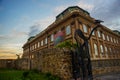 BUDAPEST, HUNGARY: Corvin Gate on St. George Square of Royal Palace of Budapest,with big black raven on top, symbolizing of King Royalty Free Stock Photo