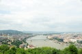 Budapest Hungary Danube river panorama Royalty Free Stock Photo