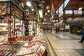 Budapest, Hungary - December 2017: Inside the Great Market Hall