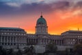 Budapest, Hungary - Dramatic sunset and colorful sky and cloudsBudapest, Hungary - Dramatic sunset and colorful sky and clouds ove Royalty Free Stock Photo