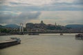 Budapest, Hungary: Elisabeth Bridge, Royal Palace, Buda Castle on the Danube River in Budapest Royalty Free Stock Photo