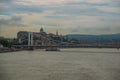 Budapest, Hungary: Elisabeth Bridge, Royal Palace, Buda Castle on the Danube River in Budapest Royalty Free Stock Photo