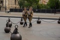 Budapest, Hungary: Ceremony of changing the guard in front of Hungarian Parliament Building