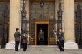 Budapest, Hungary: Ceremony of changing the guard in front of Hungarian Parliament Building