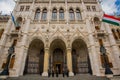 Budapest, Hungary: Ceremony of changing the guard in front of Hungarian Parliament Building