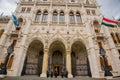 Budapest, Hungary: Ceremony of changing the guard in front of Hungarian Parliament Building