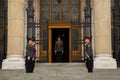 Budapest, Hungary: Ceremony of changing the guard in front of Hungarian Parliament Building