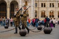 Budapest, Hungary: Ceremony of changing the guard in front of Hungarian Parliament Building