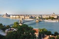 Budapest, Hungary, Europe - Chain bridge, river Danube and city view Royalty Free Stock Photo