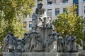 BUDAPEST, HUNGARY/EUROPE - SEPTEMBER 21 : Statue of Mihaly Vorosmarty in Budapest Hungary on September 21, 2014