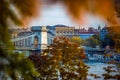 Budapest, Hungary - The famous Szechenyi Chain Bridge in the morning Royalty Free Stock Photo