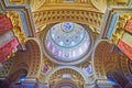 Decorative details of St Stephen`s Cathedral, on Feb 27 in Budapest, Hungary
