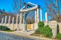 The German Occupation Victims memorial, Liberty Square, on Feb 27 in Budapest, Hungary