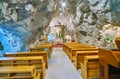 The prayer hall of Gellert Hill Cave Church, on Feb 27 in Budapest, Hungary