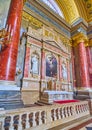 The Crucifix altar in St Stephen`s Basilica, on Feb 27 in Budapest, Hungary