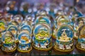 Close up shots of local souvenirs at the market in Budapest