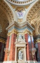 Interior of the roman catholic church St. Stephen`s Basilica. Budapest Royalty Free Stock Photo