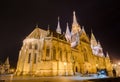 Night view of the Matthias Church in Budapest Hungary Royalty Free Stock Photo