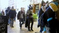 BUDAPEST, HUNGARY - FEBRUARY 01, 2020: People dressed as in an animal costume called as furry walking on the streets of Budapest d