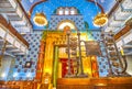 Wrought iron lattice on the Torah reading platform in Kazinczy Street Synagogue, on February 23 in Budapest, Hungary