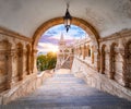 Budapest, Hungary. Fishermans Bastion. View at tower Royalty Free Stock Photo