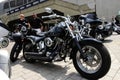 Budapest. Harley Davidson motorcycle convention. large black motor bikes. June 20