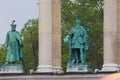 Heroes Square, Hosok tere, statues of Gabriel Bethlen and Stephen Bocskai, detail of right colonnade