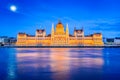 Budapest, Hungary - Hungarian Parliament Building and Danube Riv Royalty Free Stock Photo