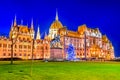 Budapest, Hungary - Hungarian Parliament Building and Danube Riv Royalty Free Stock Photo