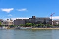 Budapest, Hungary, Intercontinental hotel on Danube river Royalty Free Stock Photo