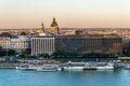 Budapest, Hungary, Intercontinental hotel on Danube river Royalty Free Stock Photo