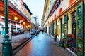 Street view of historic architectural in Budapest, Hungary