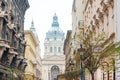 Street view of historic architectural in Budapest, Hungary