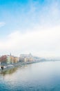 Street view of historic architectural in Budapest, Hungary