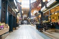 Budapest / Hungary - July 29 2019: Group of customers walking in the hall of the local Market of Budapest buying products in the Royalty Free Stock Photo