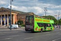 Sightseeing bus at Heroes square in Budapest, Hungary Royalty Free Stock Photo