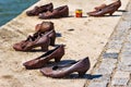 Shoes on Danube embankment (Memorial to World War II victims), Budapest, Hungary Royalty Free Stock Photo