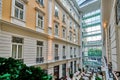 BUDAPEST, HUNGARY - JUNE 3, 2017: Interior grand atrium inside C